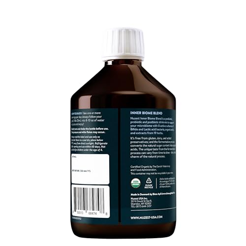 Ginger flavor 500ml bottle of Nuzest Inner Biome Blend