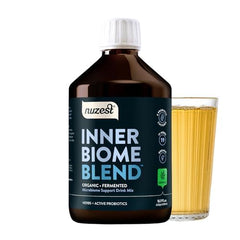 Original flavor 500ml bottle of Nuzest Inner Biome Blend