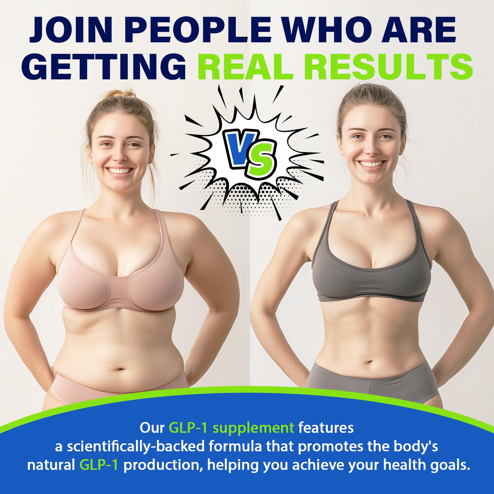 Nwiorte GLP-1 probiotic-akkermansia graphic signals gut health support.