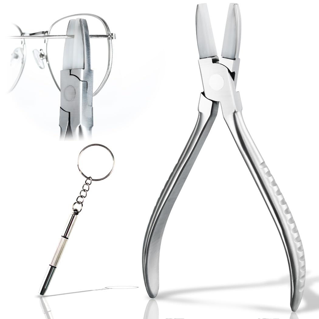Flat Nose Nylon Jaw Eyeglasses Frame Plier front view