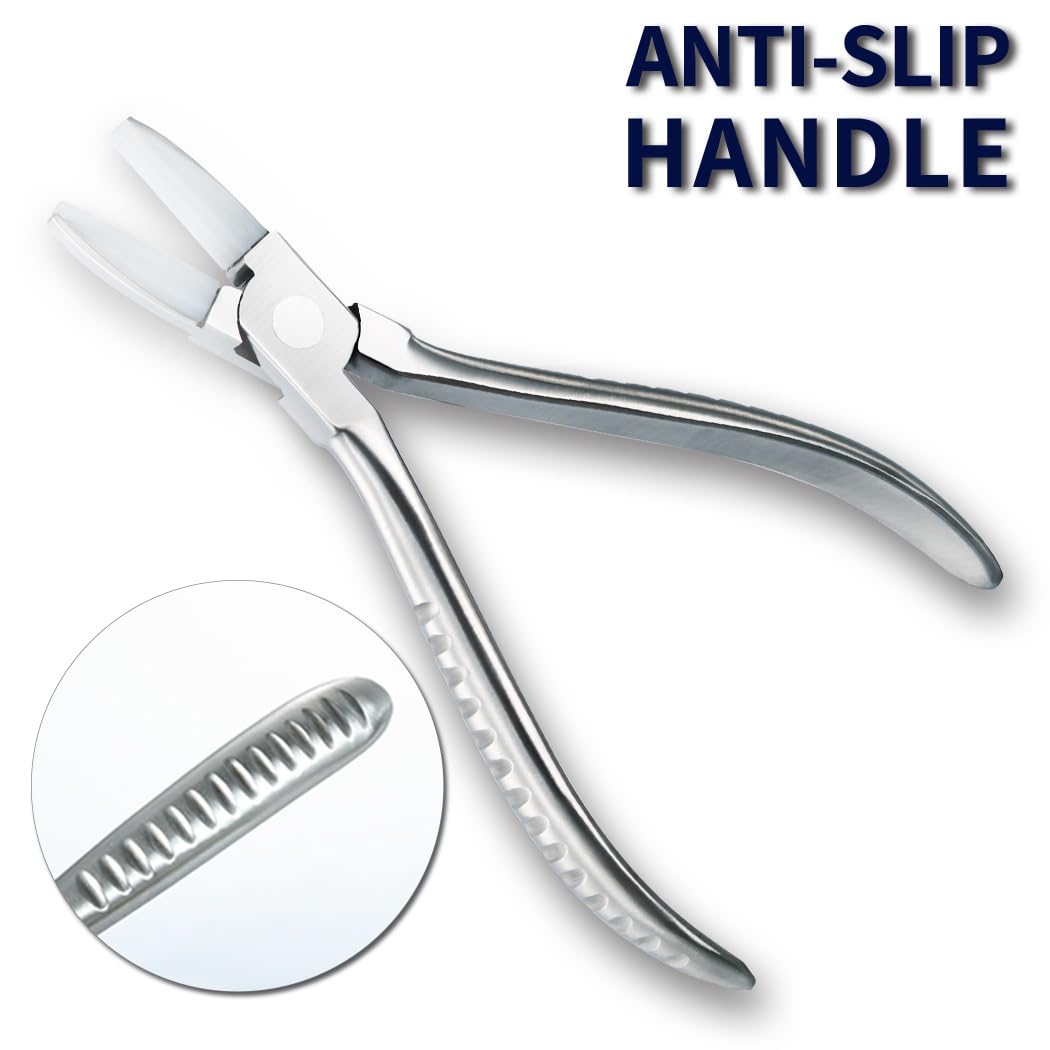 Compact eyeglass repair kit with nylon jaw plier