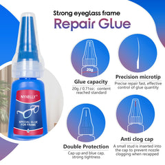 Repairing a glasses frame with Nynelly instant bond