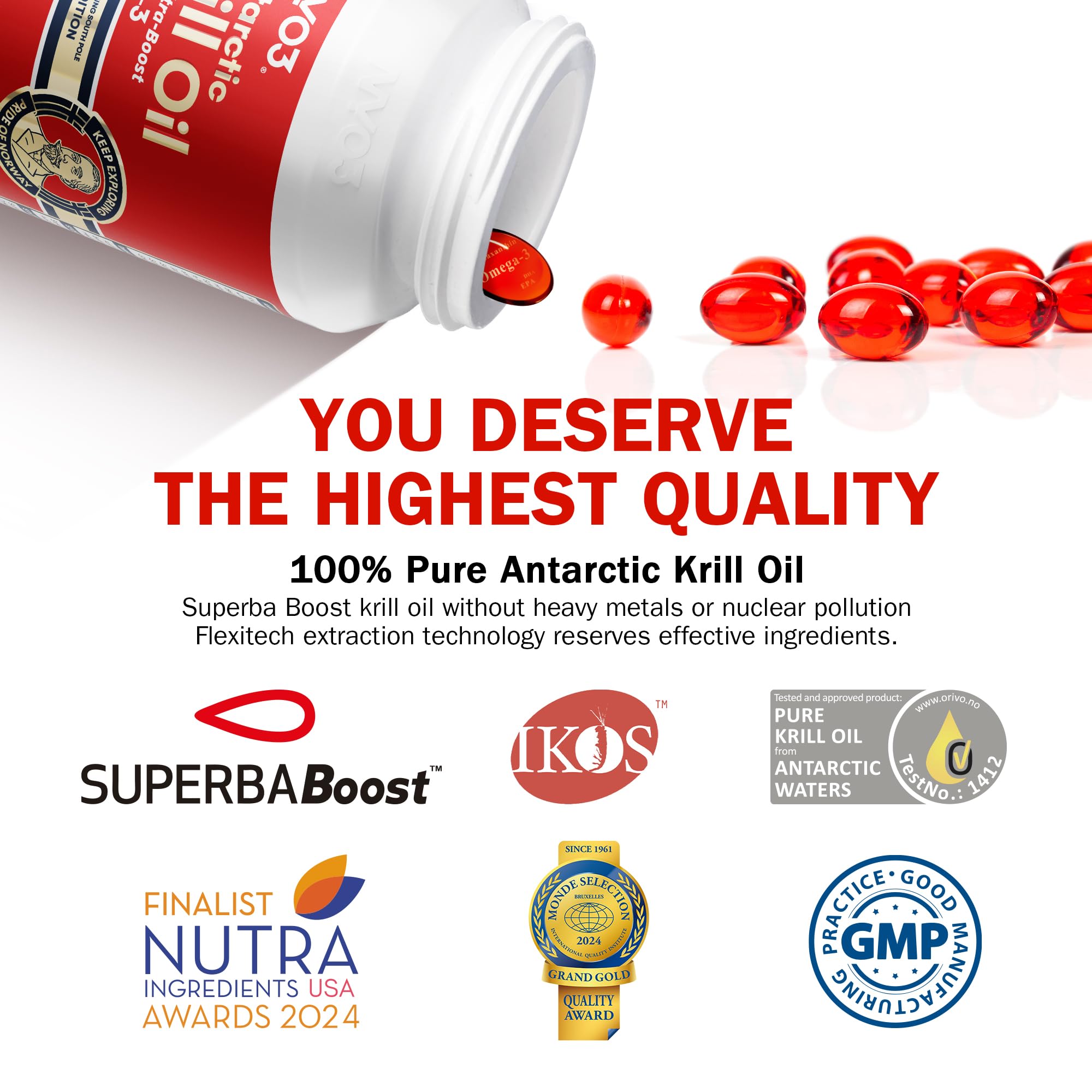 Antarctic krill oil source and purity