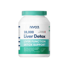 NYO3 LIVER DETOX bottle and 60 capsules