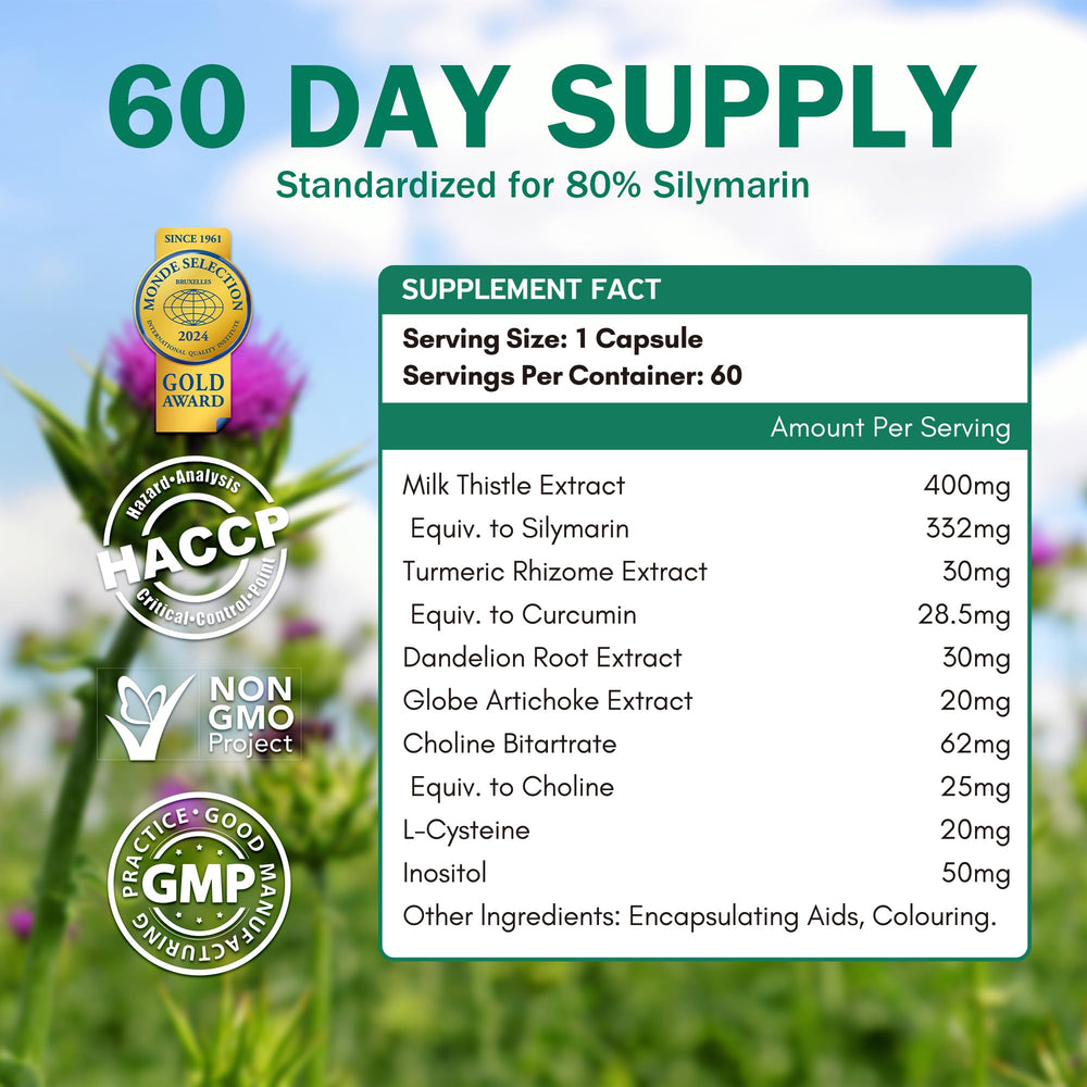 Close-up of NYO3 Milk Thistle Liver Detox bottle