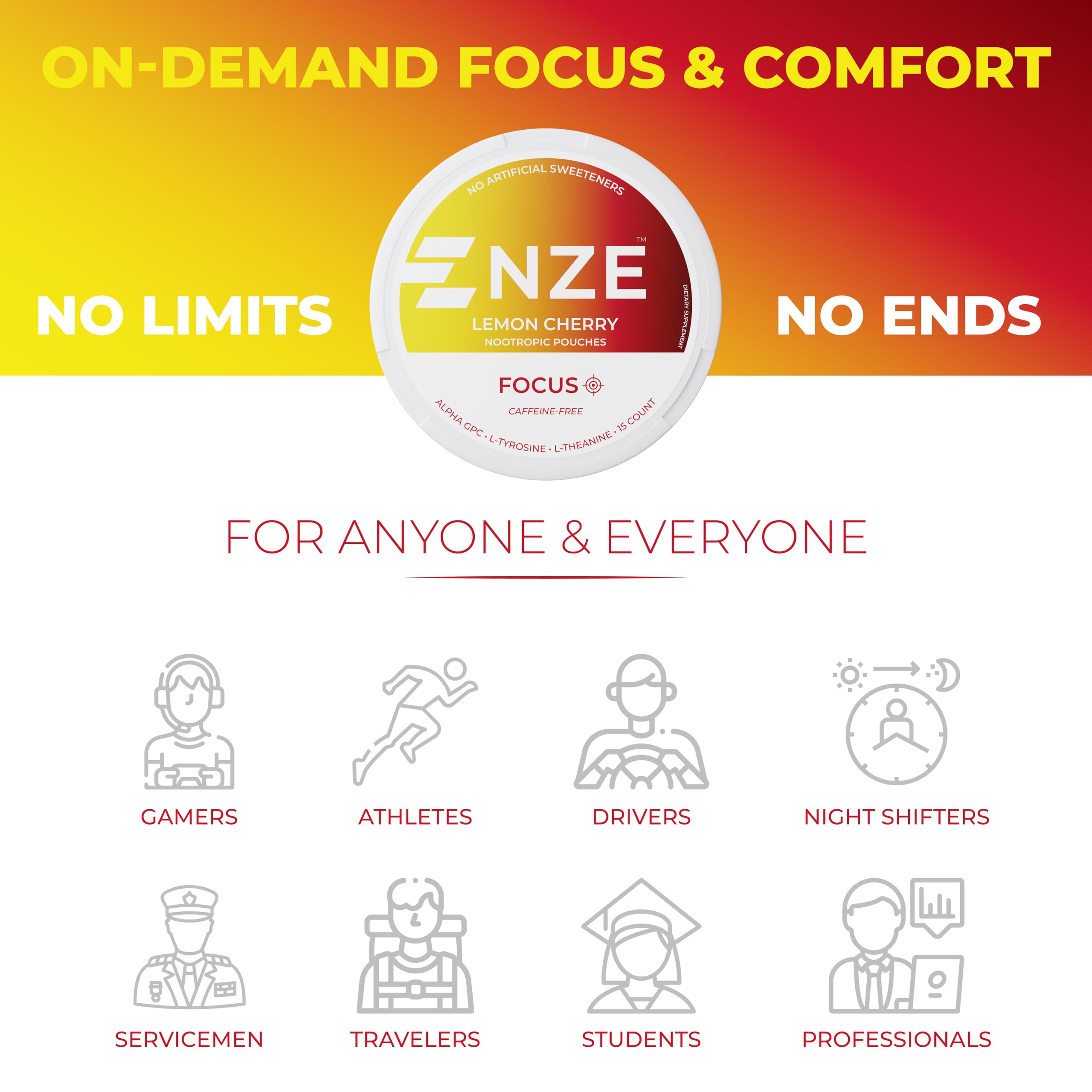 Caffeine-free focus benefits graphic