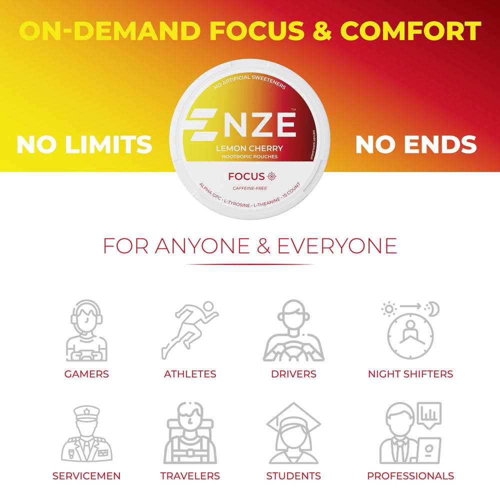 Caffeine-free focus benefits graphic