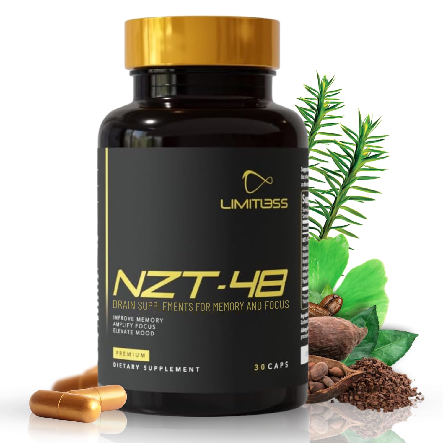 NZT-48 Brain Booster bottle front view