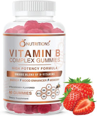Bottle of O NUTRITIONS Vitamin B Complex Gummies with B12