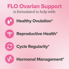 O Positiv FLO Ovarian capsule closeup highlighting vegan, gluten‑free texture and purity