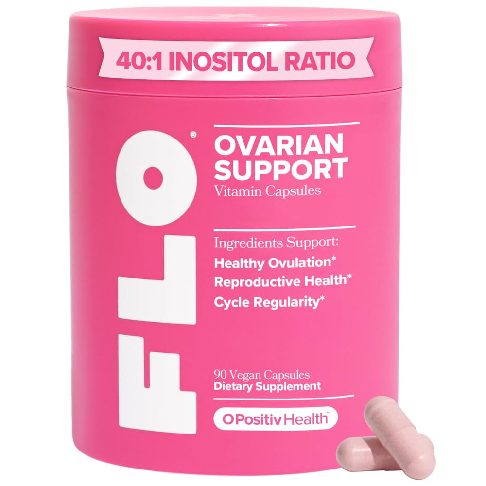 Front view of O Positiv FLO Ovarian Health Support bottle