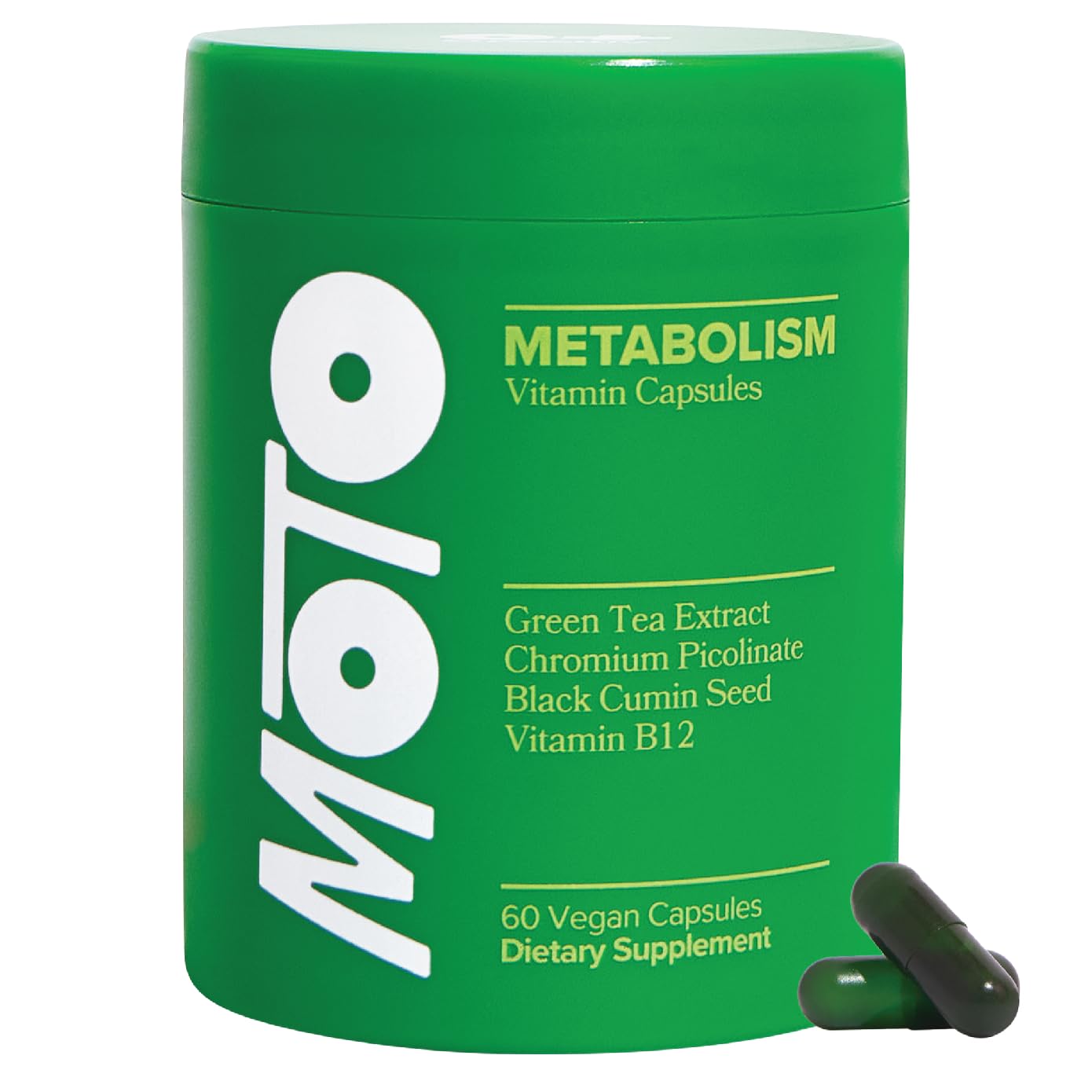 Front view of O Positiv Moto Women's Metabolism Support bottle