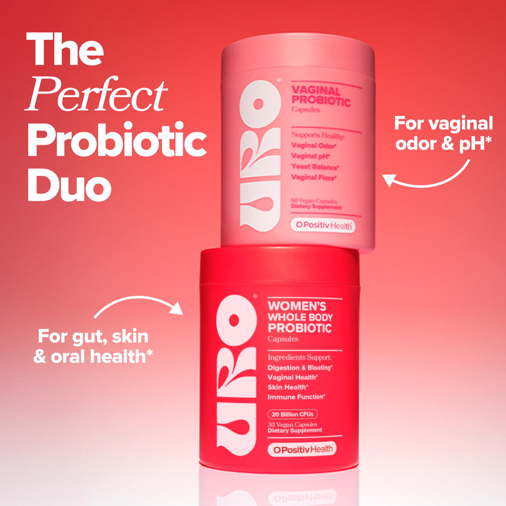 O Positiv URO Women's Probiotic supports vaginal and gut health balance.