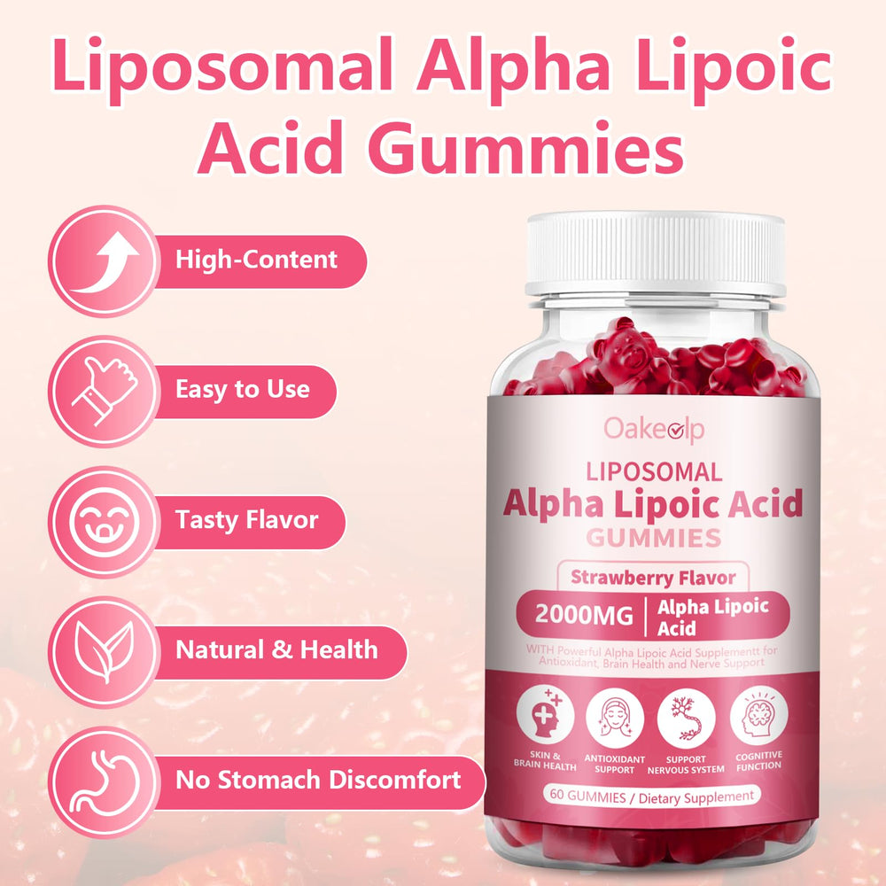 Nutritional information on Oakevlp gummies bottle