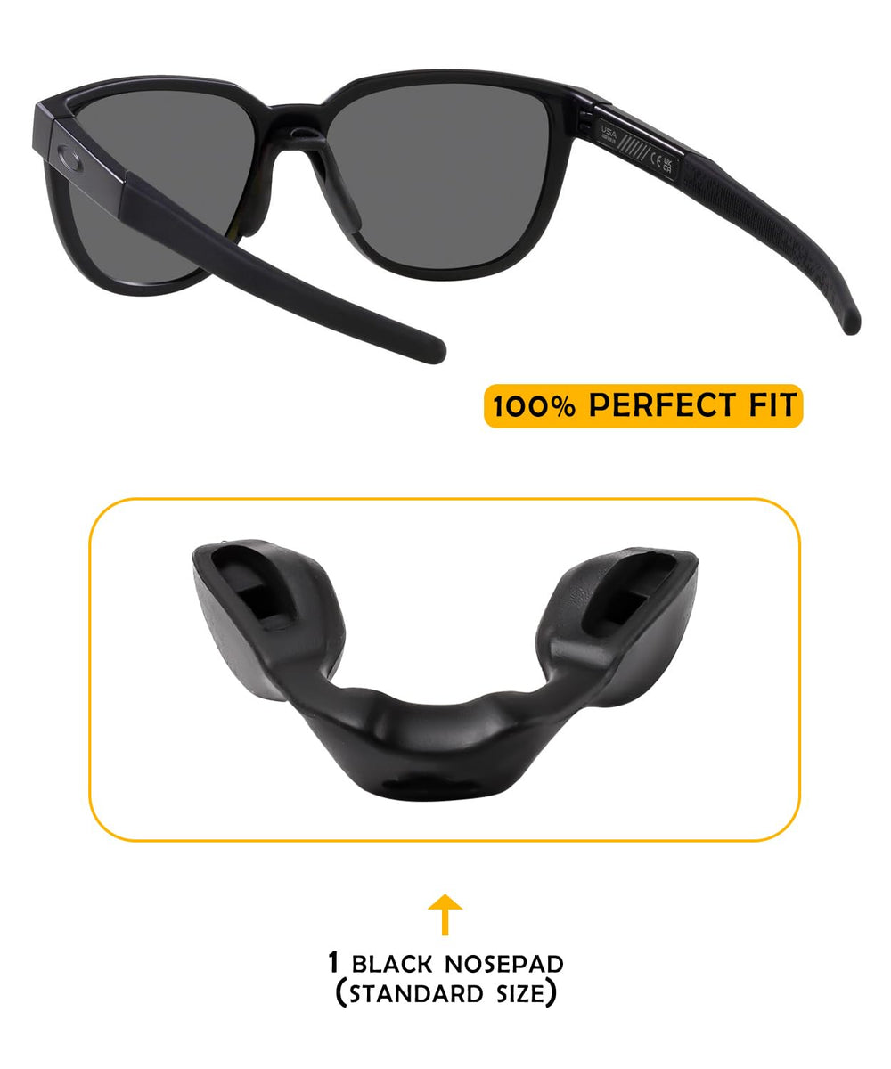 Side view of thicker nose pads for Oakley Actuator glasses