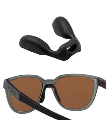 Replacement nose piece for Oakley Actuator OO9250 OO9250A sunglasses - black silicone nose pads, front view
