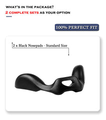 Easy installation of Oakley Actuator nose pads (no tools needed) - black silicone