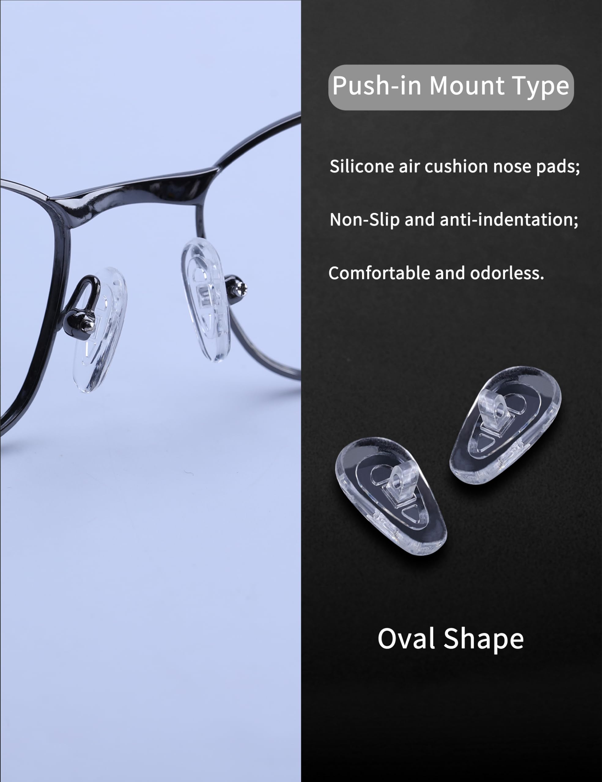 Oakley-compatible nose pads for eyewear