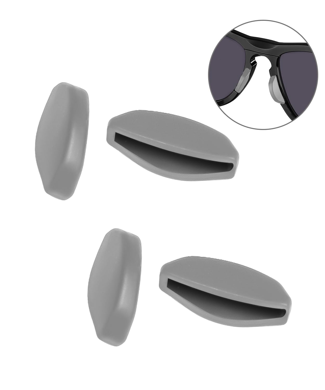 Installation guide showing nose pad replacement for Oakley Frogskins