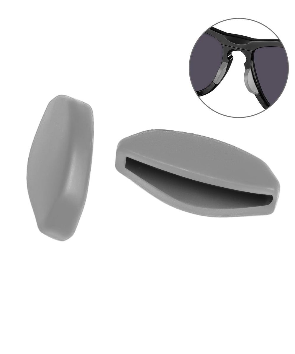 Close-up of grey silicone nose pads for Oakley Frogskins frame