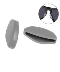 Close-up of grey silicone nose pads for Oakley Frogskins frame