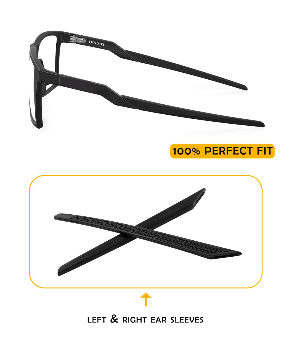 Replacement silicone ear socks for Oakley Futurity OX8052 frame - black