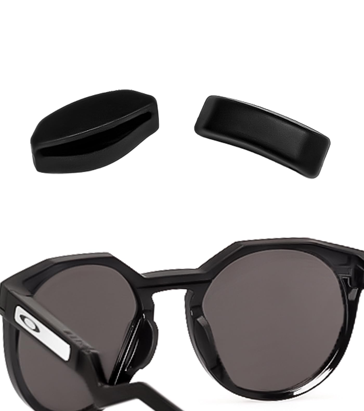 Silicone replacement nose pads for Oakley HSTN OO9242 OO9464 OO9279 sunglasses - black, large size