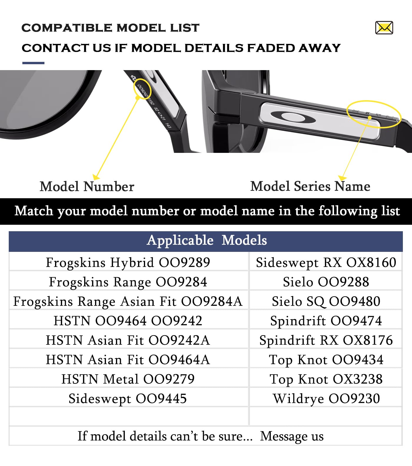Skin-friendly silicone nose pads for Oakley HSTN sunglasses