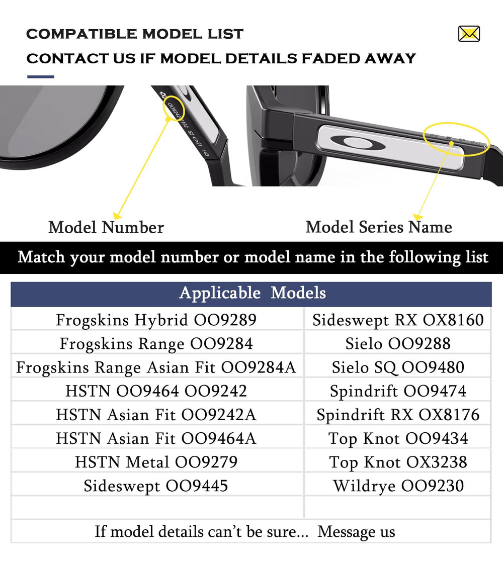 Skin-friendly silicone nose pads for Oakley HSTN sunglasses