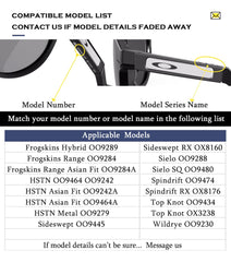 Skin-friendly silicone nose pads for Oakley HSTN sunglasses