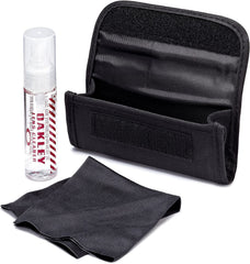 Oakley Lens Cleaning Kit components: pump atomizer, streak-free cloth, ballistic storage case