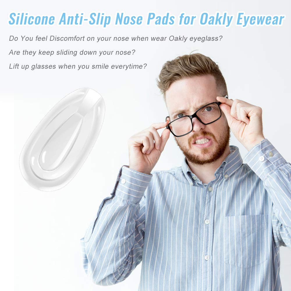 Set of 12 pairs of clear Oakley nose pads