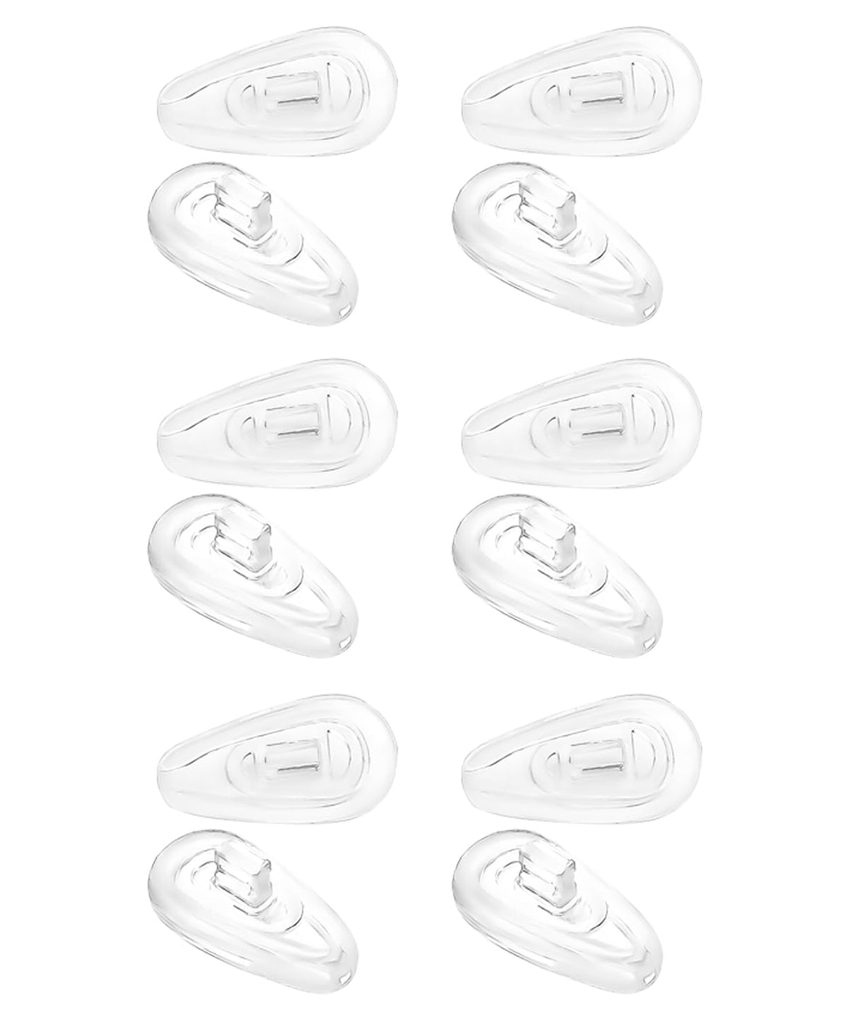 Six pairs of silicone clear nose pads for Oakley Socket 5.0/5.5 frames