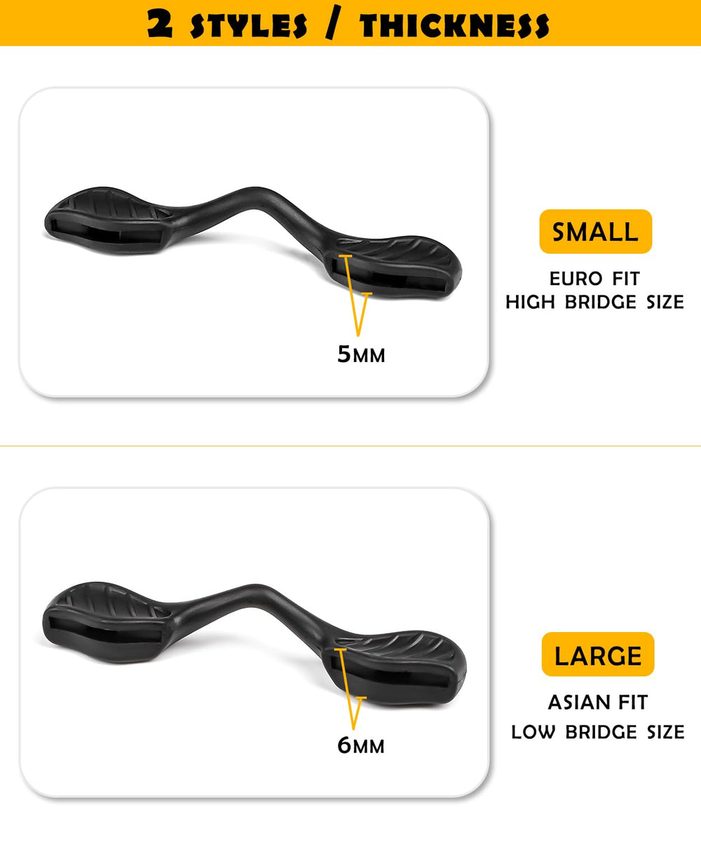 Silicone nose pads with anti-slip texture