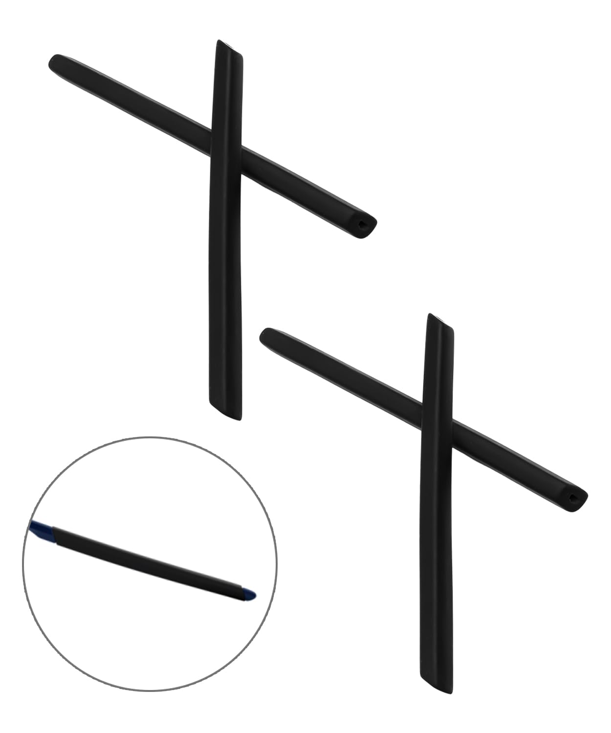 Close-up of silicone black ear socks material