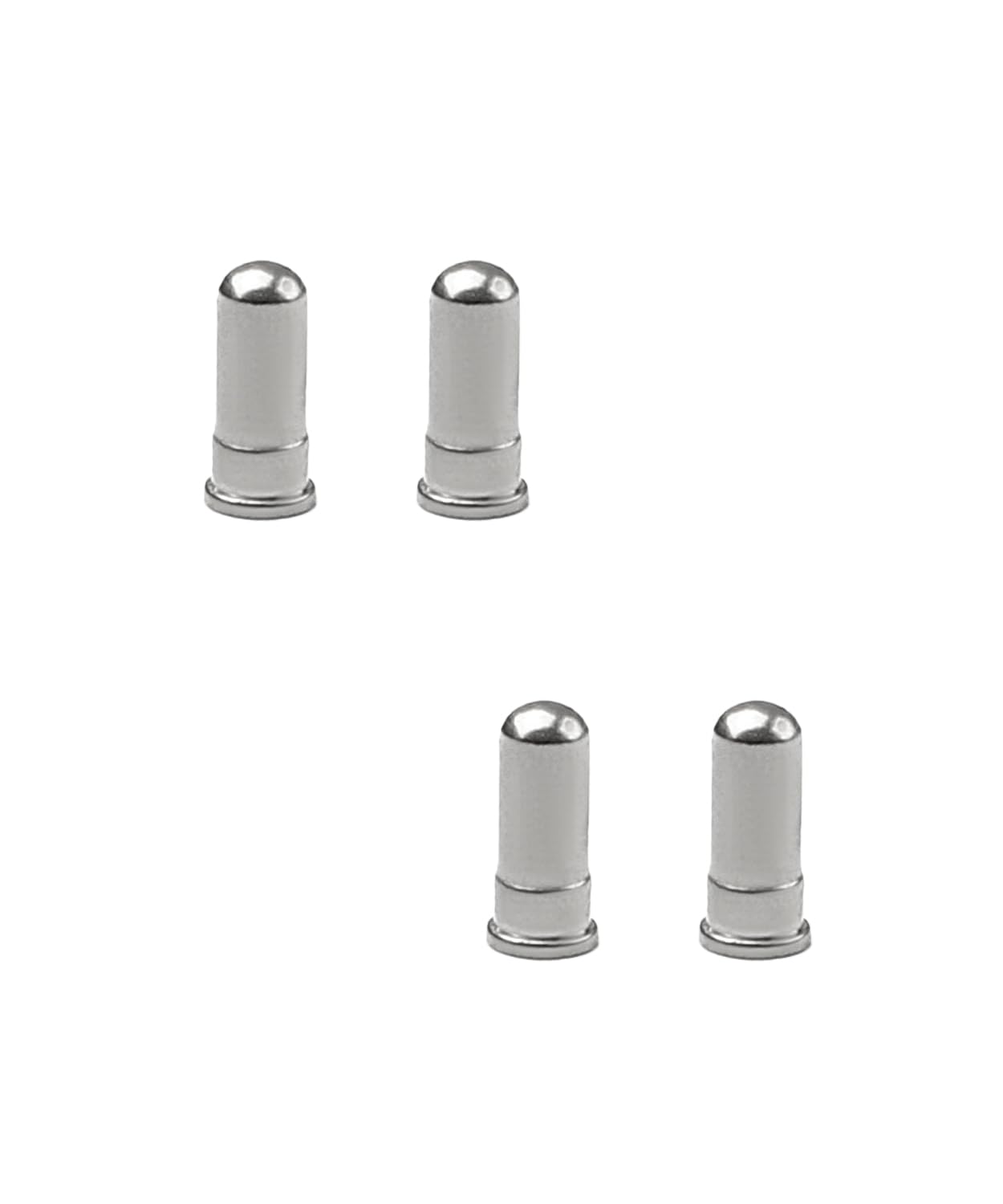 Two pairs of silver nose bridge pin rivets for Oakley X Metal frames