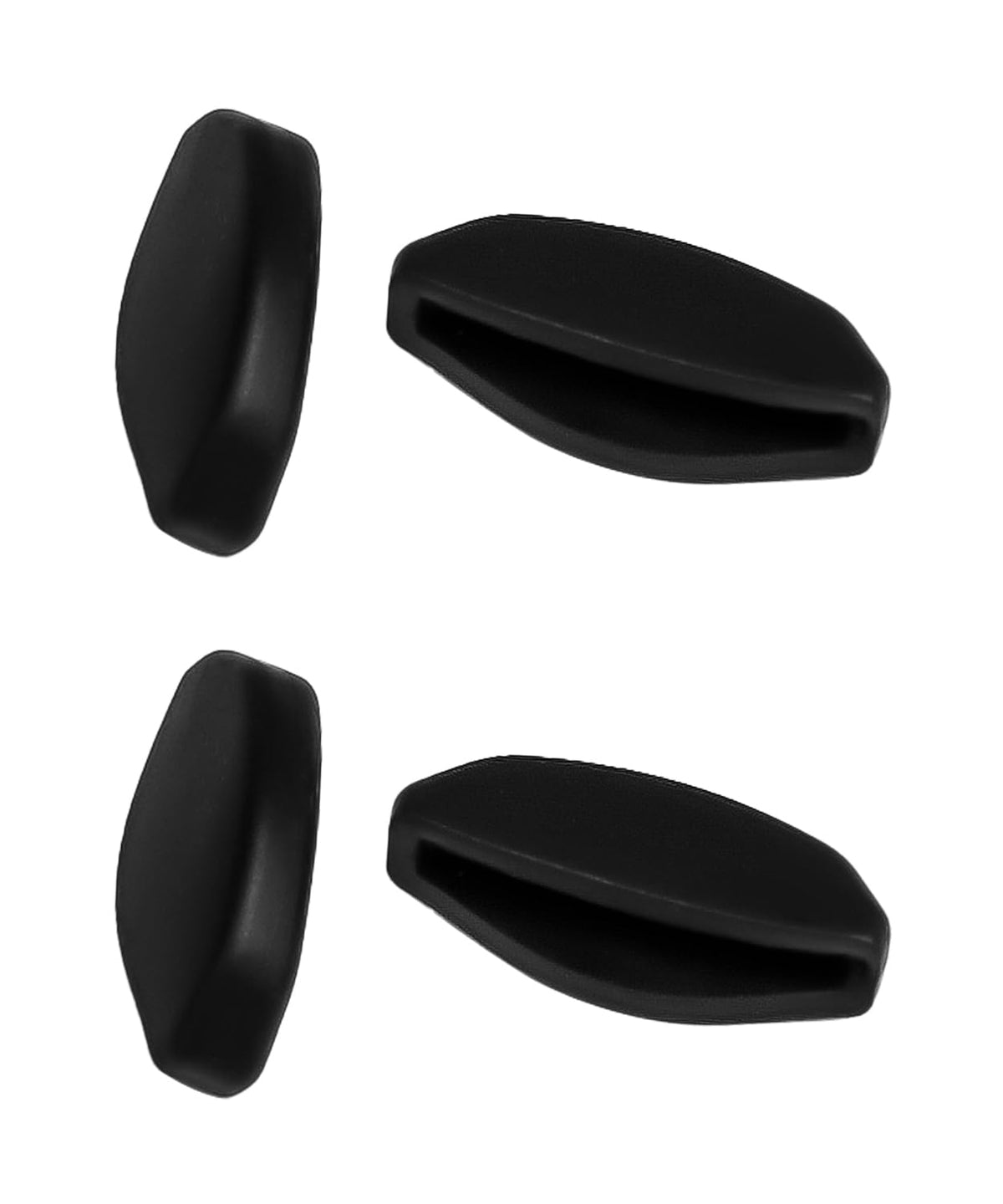 Two pairs of black silicone nose pads for Oakley Sielo OO9288/OO9480, regular size