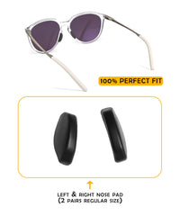 Close-up of silicone nose pads for Oakley Sielo OO9288/OO9480, regular size