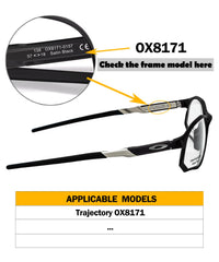 Anti-slip silicone nose pads on Oakley Trajectory OX8171