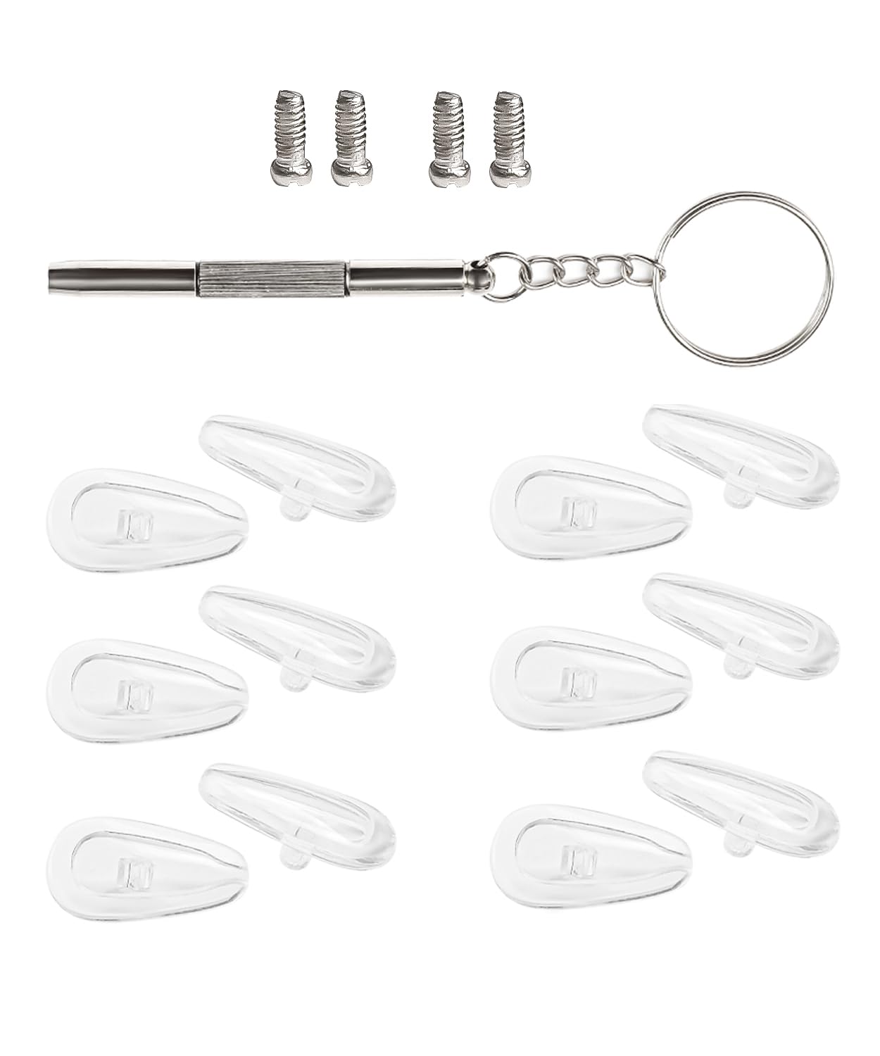 Six pairs of clear silicone nose pads for Oakley Wingback SQ OX5148 glasses