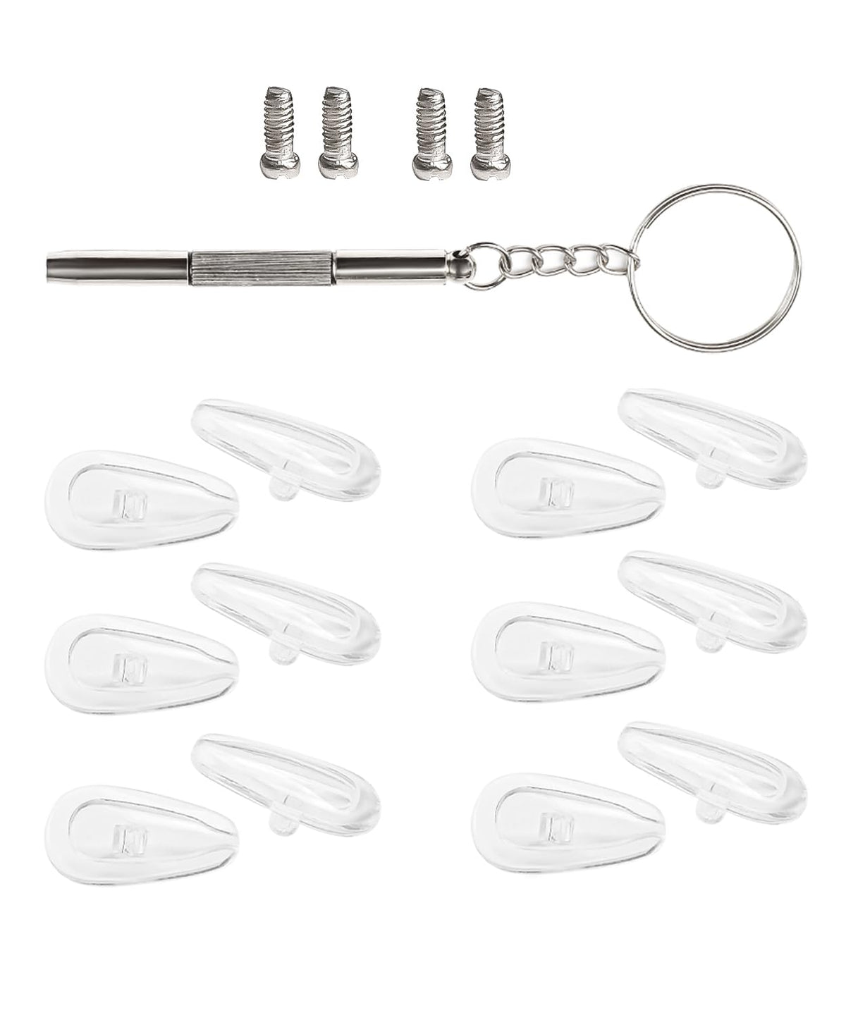 Six pairs of clear silicone nose pads for Oakley Wingback SQ OX5148 glasses