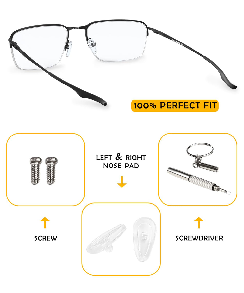 Replacement nose pads for Oakley Wingback SQ OX5148 – 6-pack, clear silicone