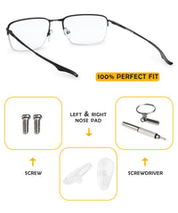 Replacement nose pads for Oakley Wingback SQ OX5148 – 6-pack, clear silicone