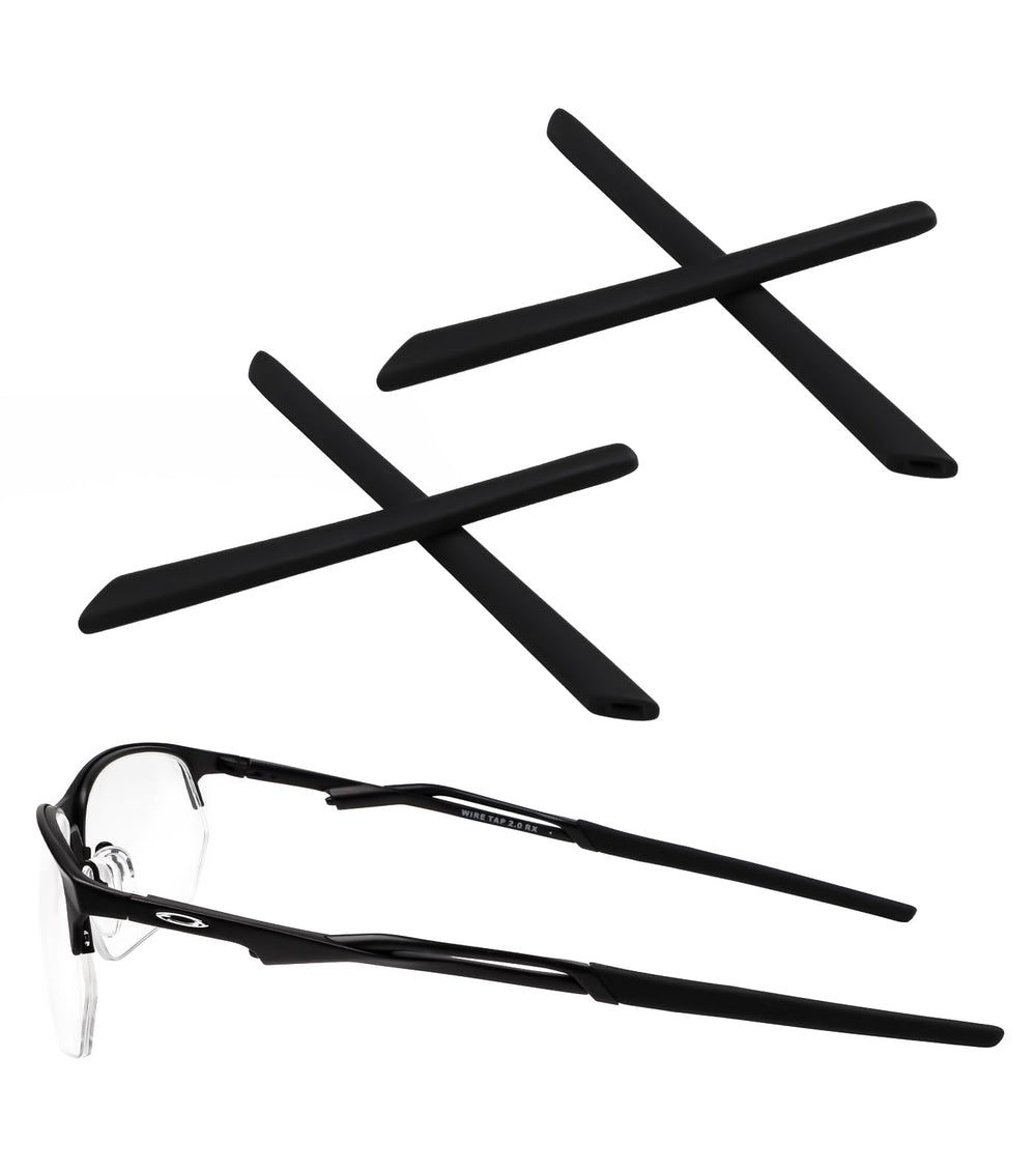 Two pairs of soft silicone ear socks for Oakley Wire Tap 2.0 OX5152 eyeglasses