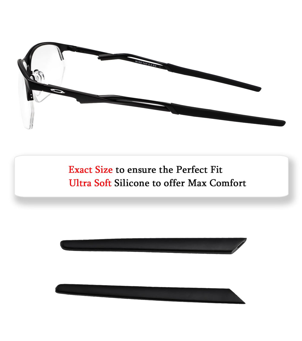 Soft silicone ear socks for Oakley Wire Tap 2.0 OX5152 on frame