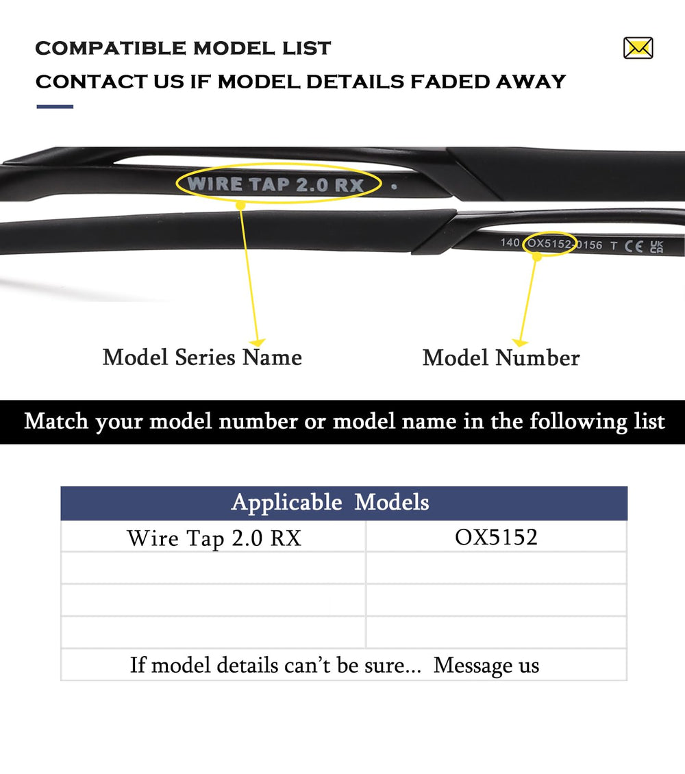 Packaging and quick view of 2 pairs Oakley Wire Tap 2.0 OX5152 ear socks
