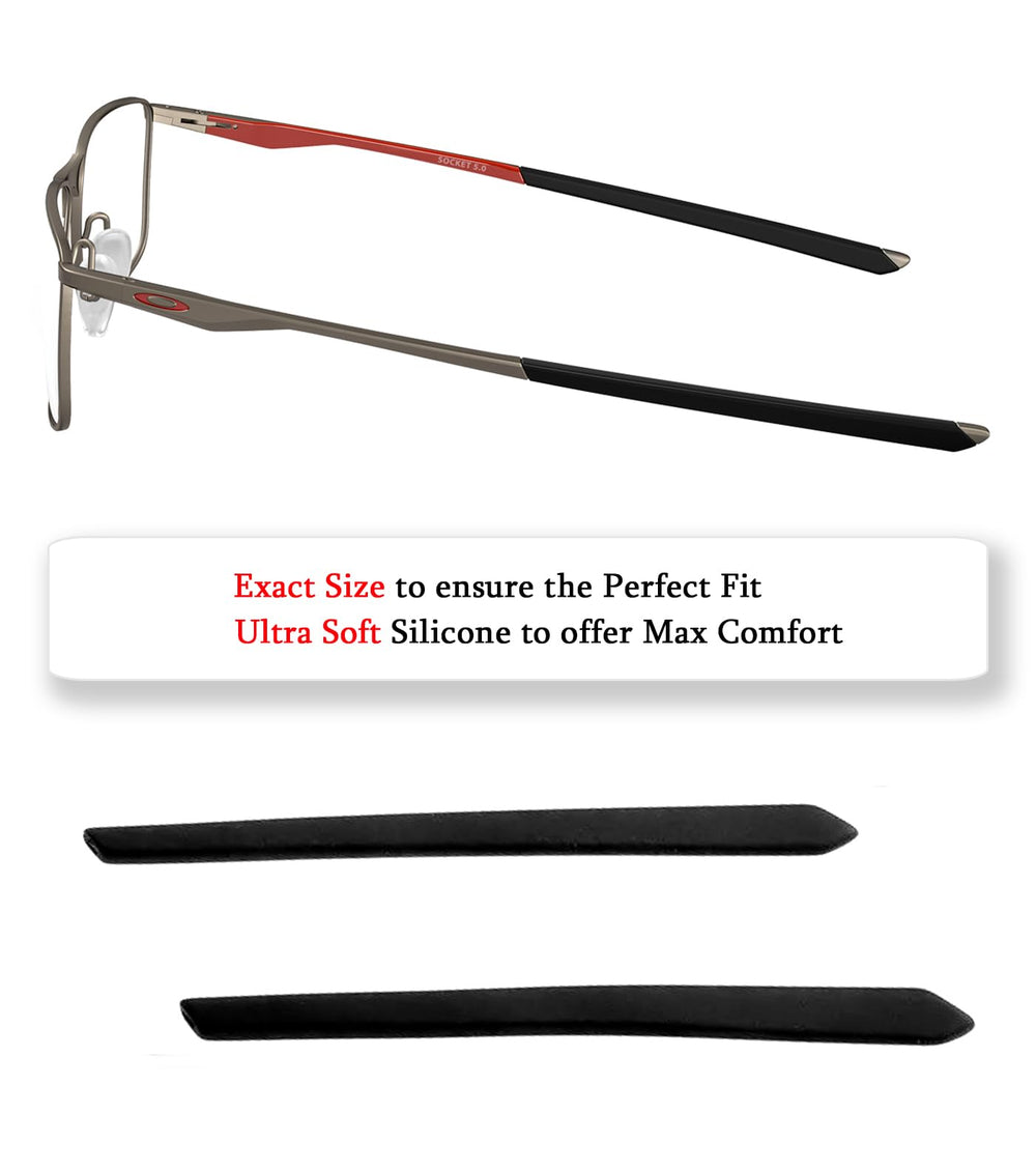 Soft silicone earsocks replacement for Oakley Socket 5.0/5.5, 140mm frame