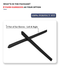 Black rubber ear sleeves for Oakley glasses, easy replacement