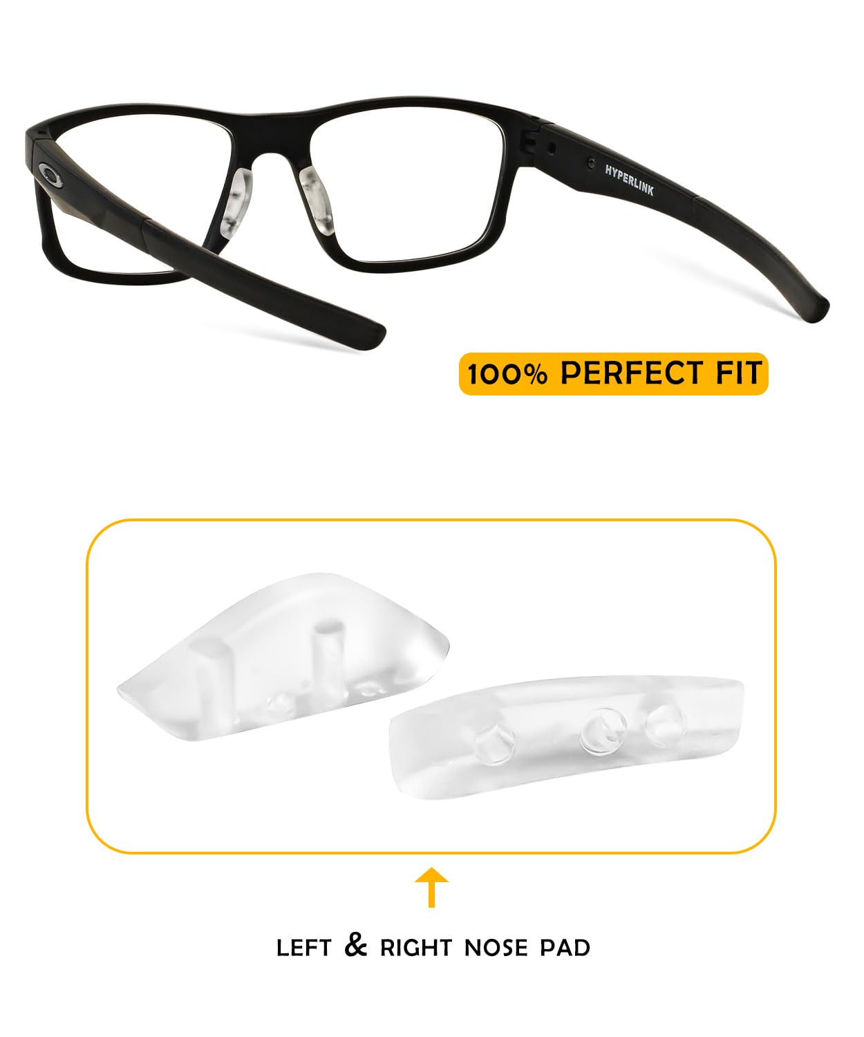 Anti-slip silicone nose pads for Oakley Hyperlink frames
