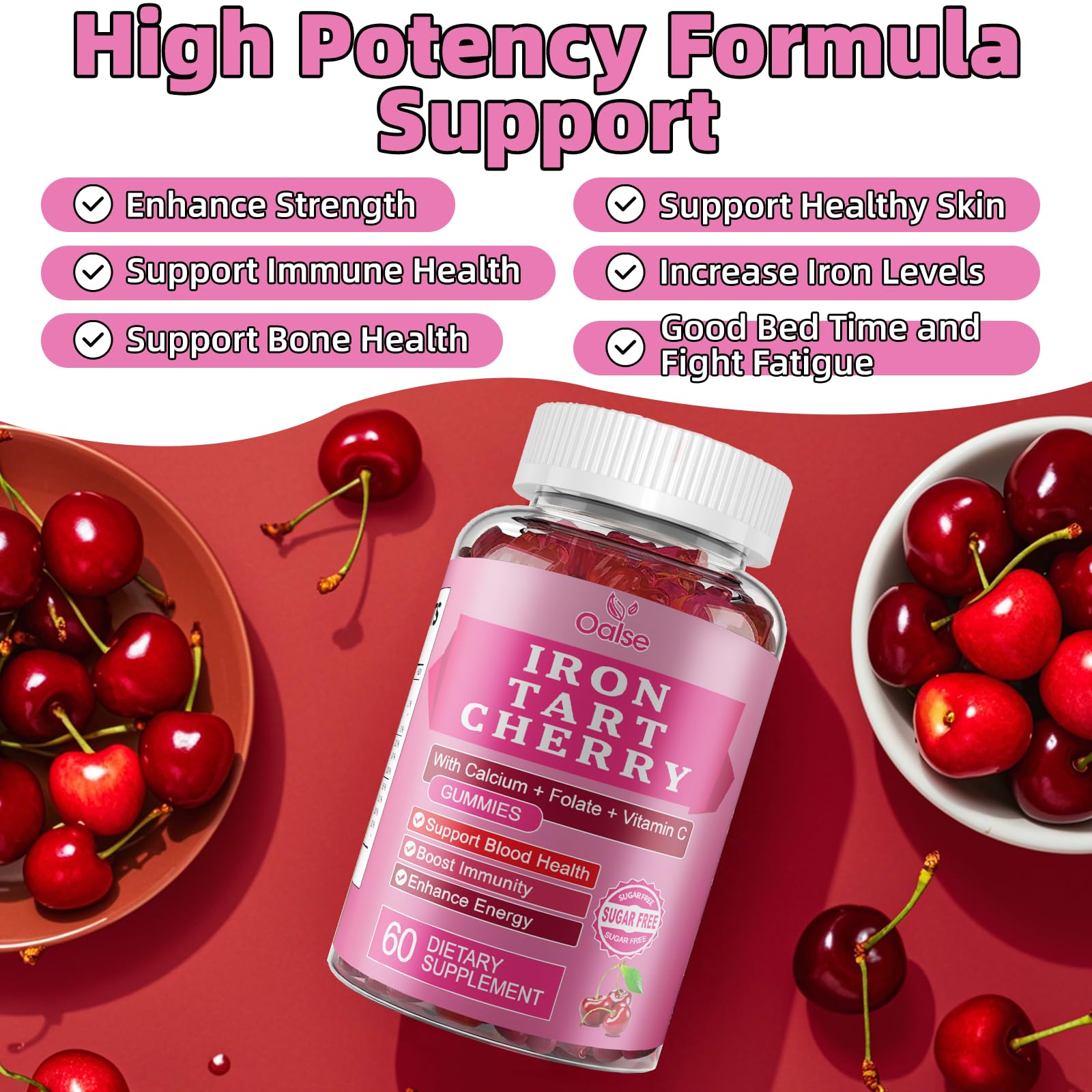 Vitamins C and B12 added to OALSE Iron Gummies